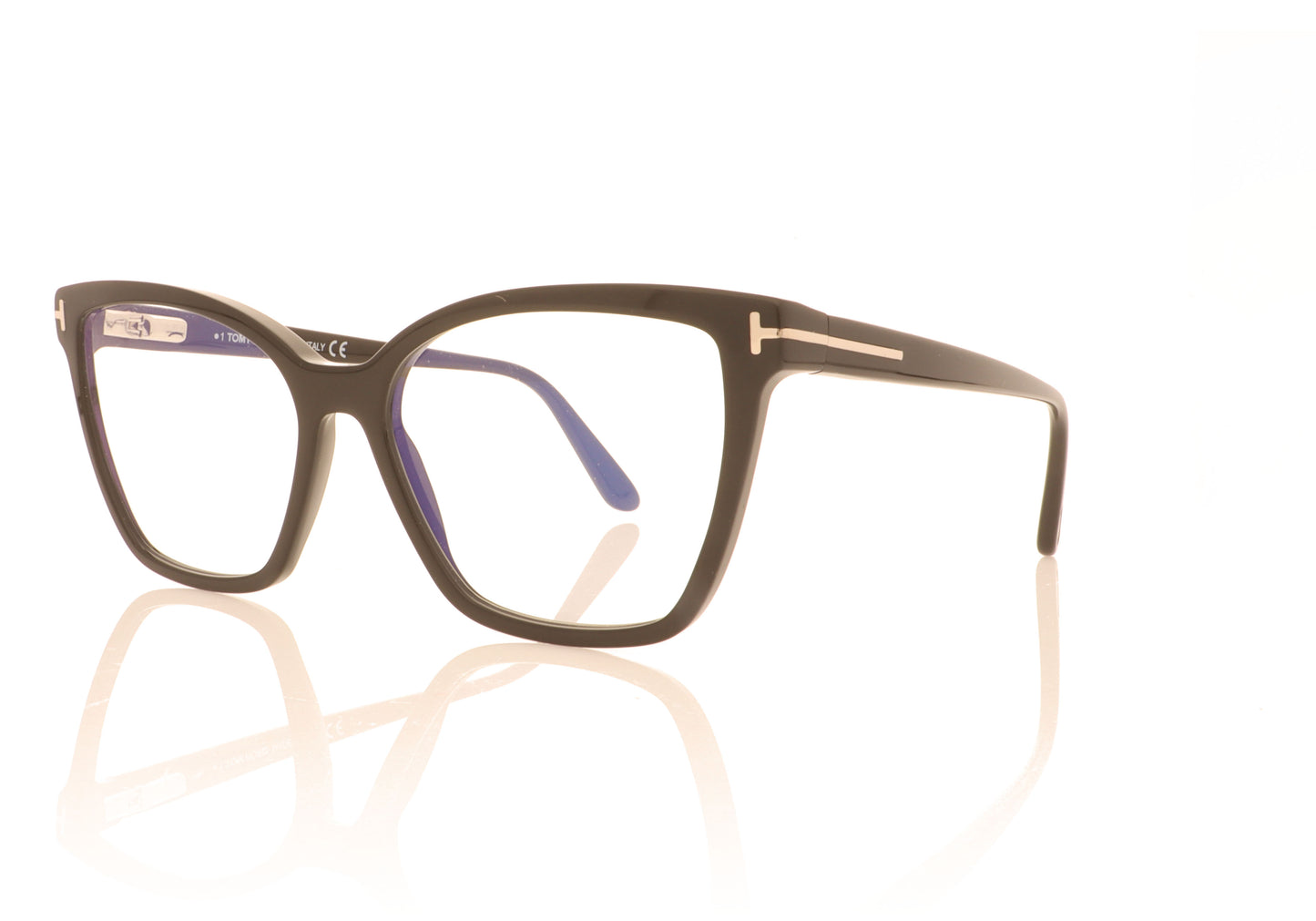 Tom Ford TF5812-B 001 Black Glasses - Angle