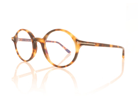 Tom Ford FT5834-B/V 053 Tortoise Glasses - Angle