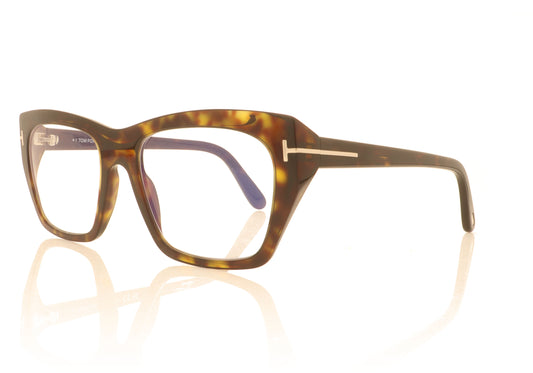 Tom Ford TF5846 Tortoise 52 Glasses - Angle