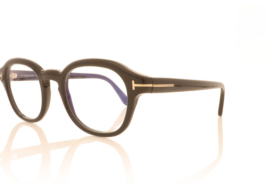 Tom Ford FT5871 001 Black Glasses - Angle