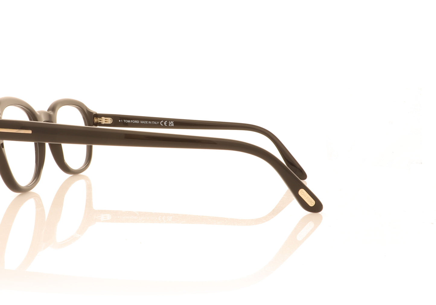 Tom Ford FT5871 001 Black Glasses - Side