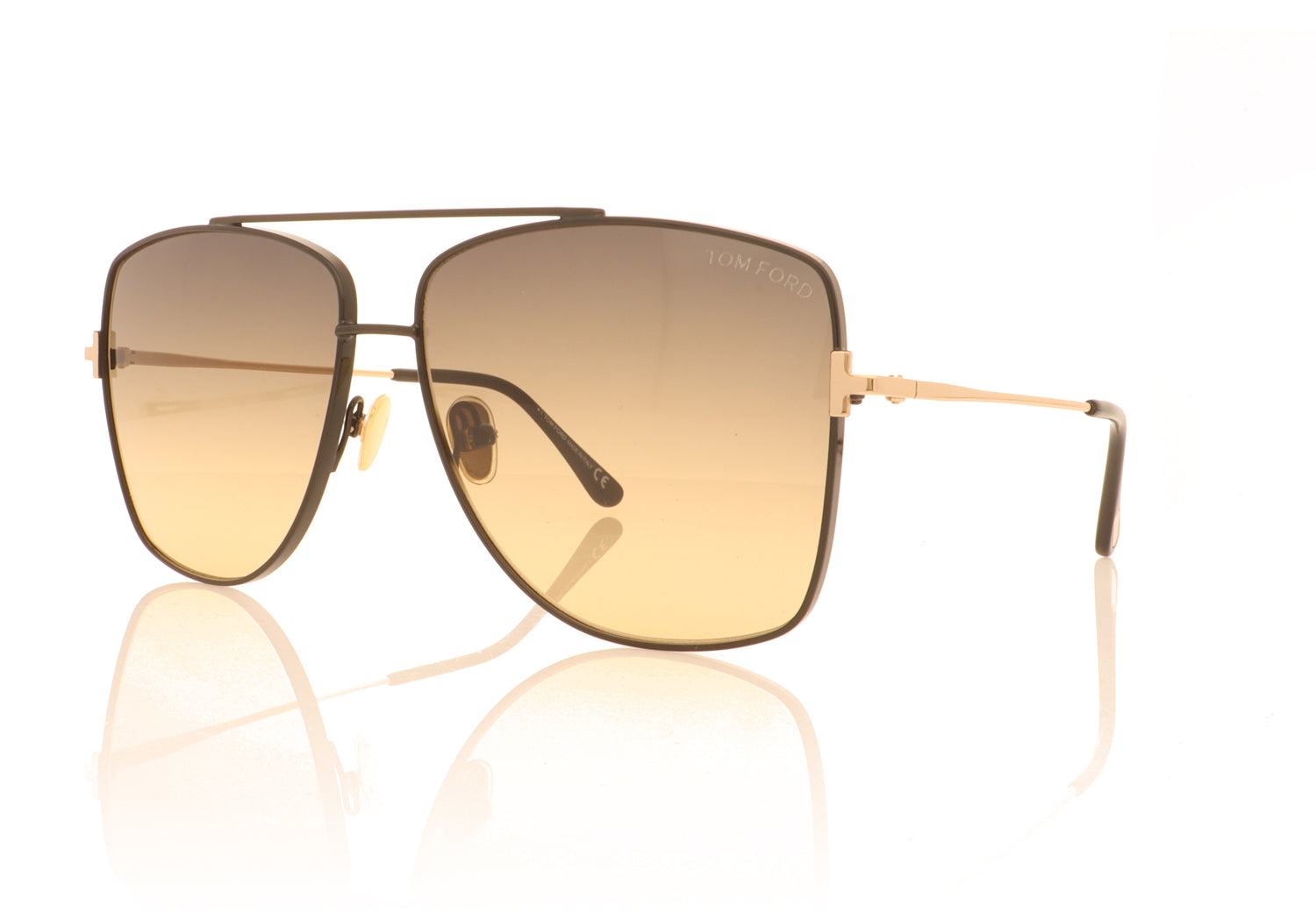 Tom Ford FT0838/S TF0838 01B Black Sunglasses - Angle