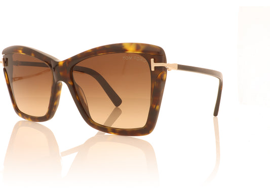 Tom Ford FT0849/S TF0849 52F Tortoise Sunglasses - Angle