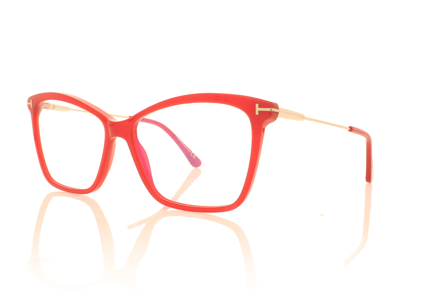 Tom Ford FT5687-B/V TF5687 075 Red Glasses - Angle