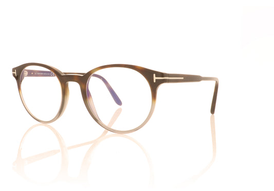 Tom Ford FT5695-B/V TF5695 56 Havana Glasses - Angle