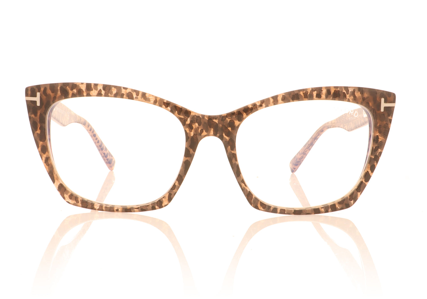 Tom Ford FT5709-B/V TF5709 55 Tortoise Glasses - Front