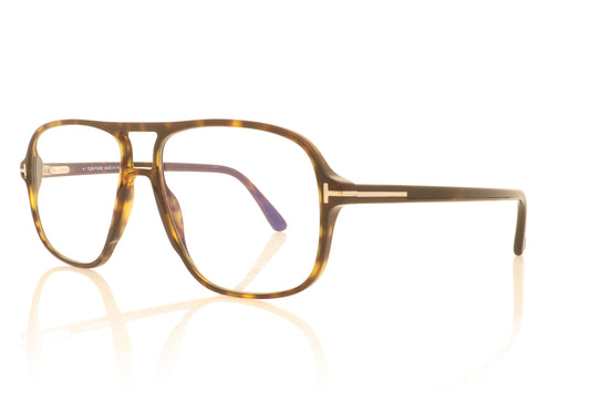 Tom Ford FT5737-B/V TF5737 052 Tortoise Glasses - Angle