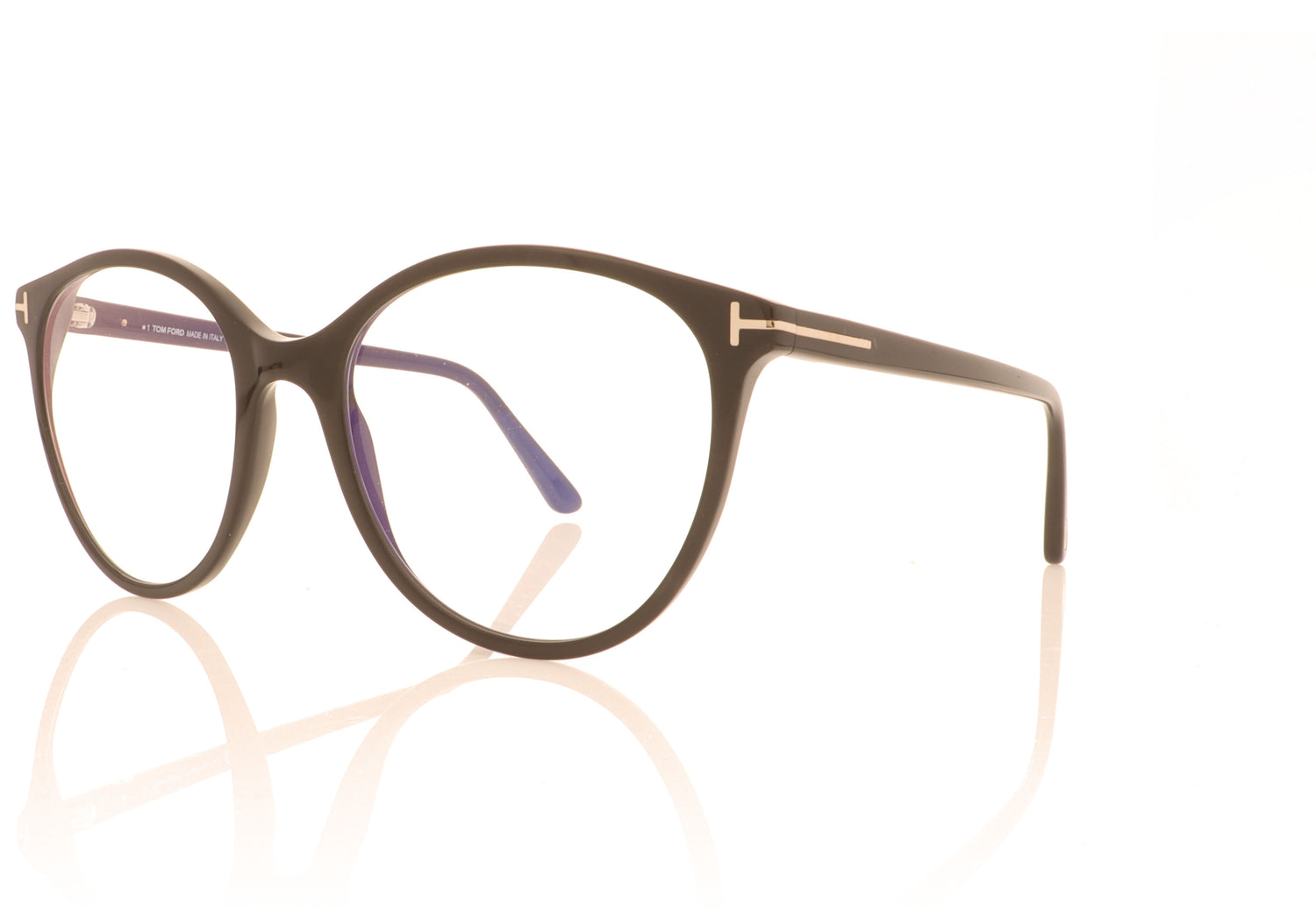 Tom Ford FT5742-B/V TF5742 001 Black Glasses - Angle
