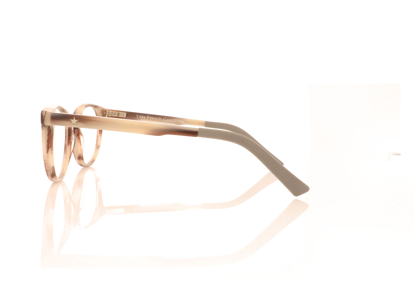 Very French Gangsters Very Well 1 036 Zebra Pink Glasses - Side