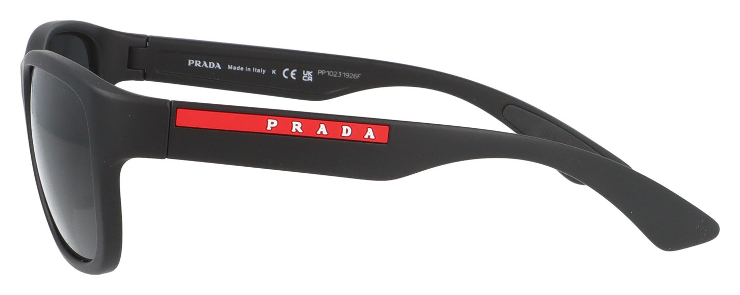 Prada Active DG05S0 Black Rubber Sunglasses - Side