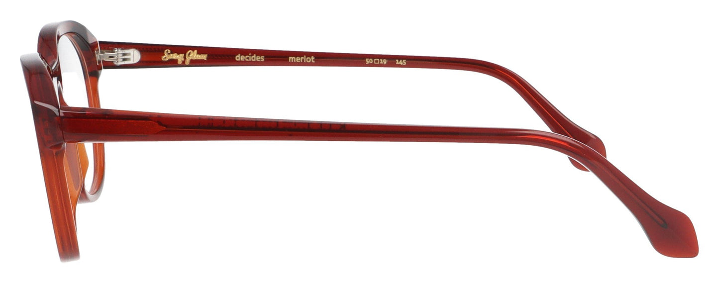 Suzy Glam Decides R1 Red Glasses - Side