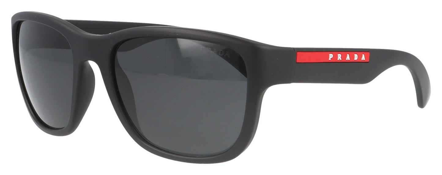 Prada Active DG05S0 Black Rubber Sunglasses - Angle