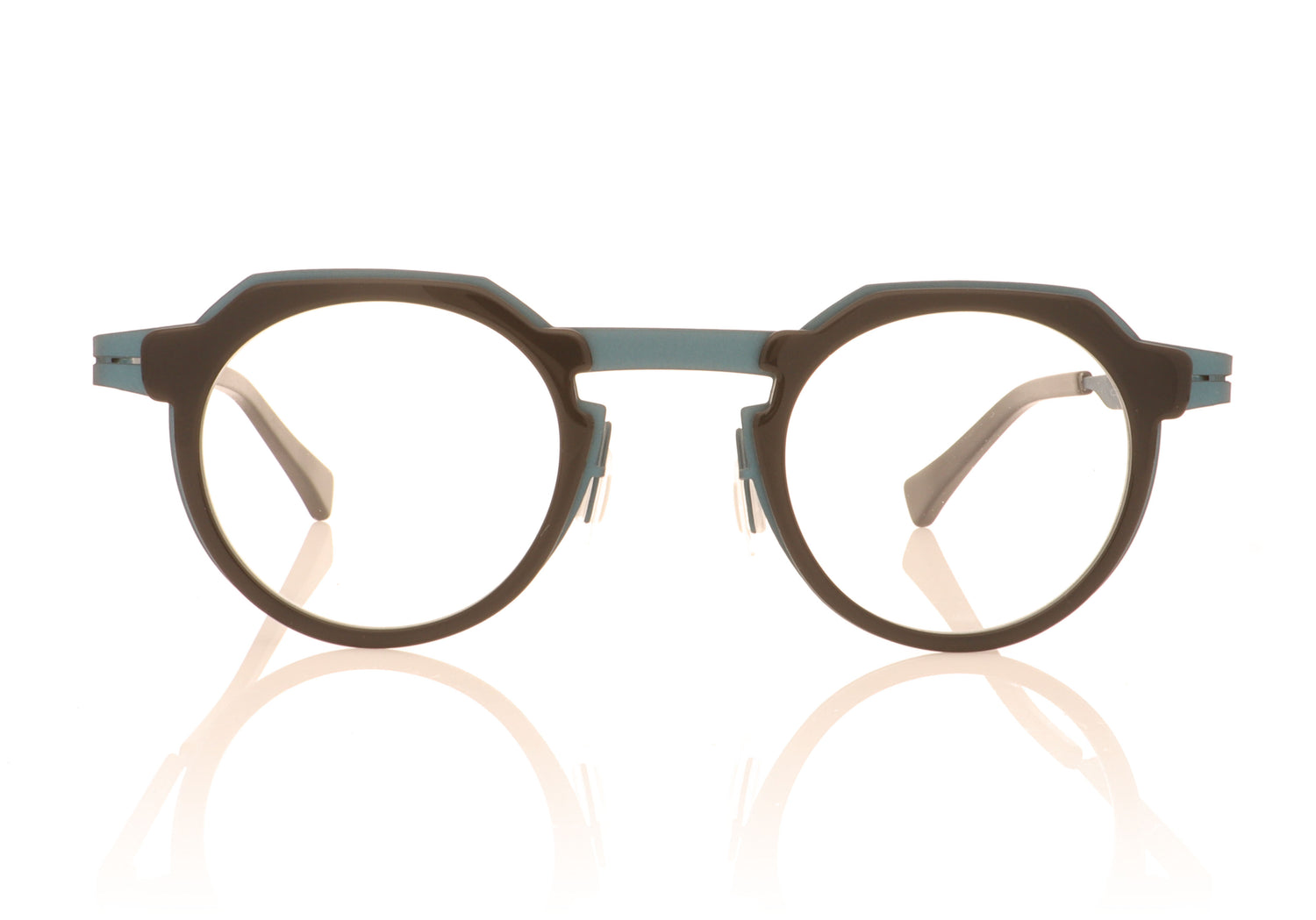 XIT Eyewear C 026 000 Black Green Glasses - Front