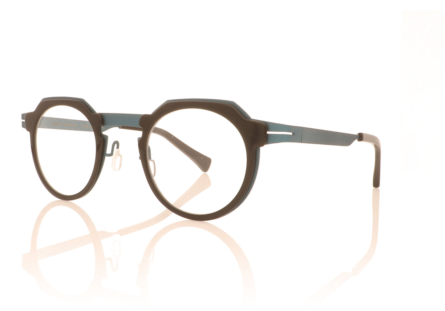 XIT Eyewear C 026 000 Black Green Glasses - Angle