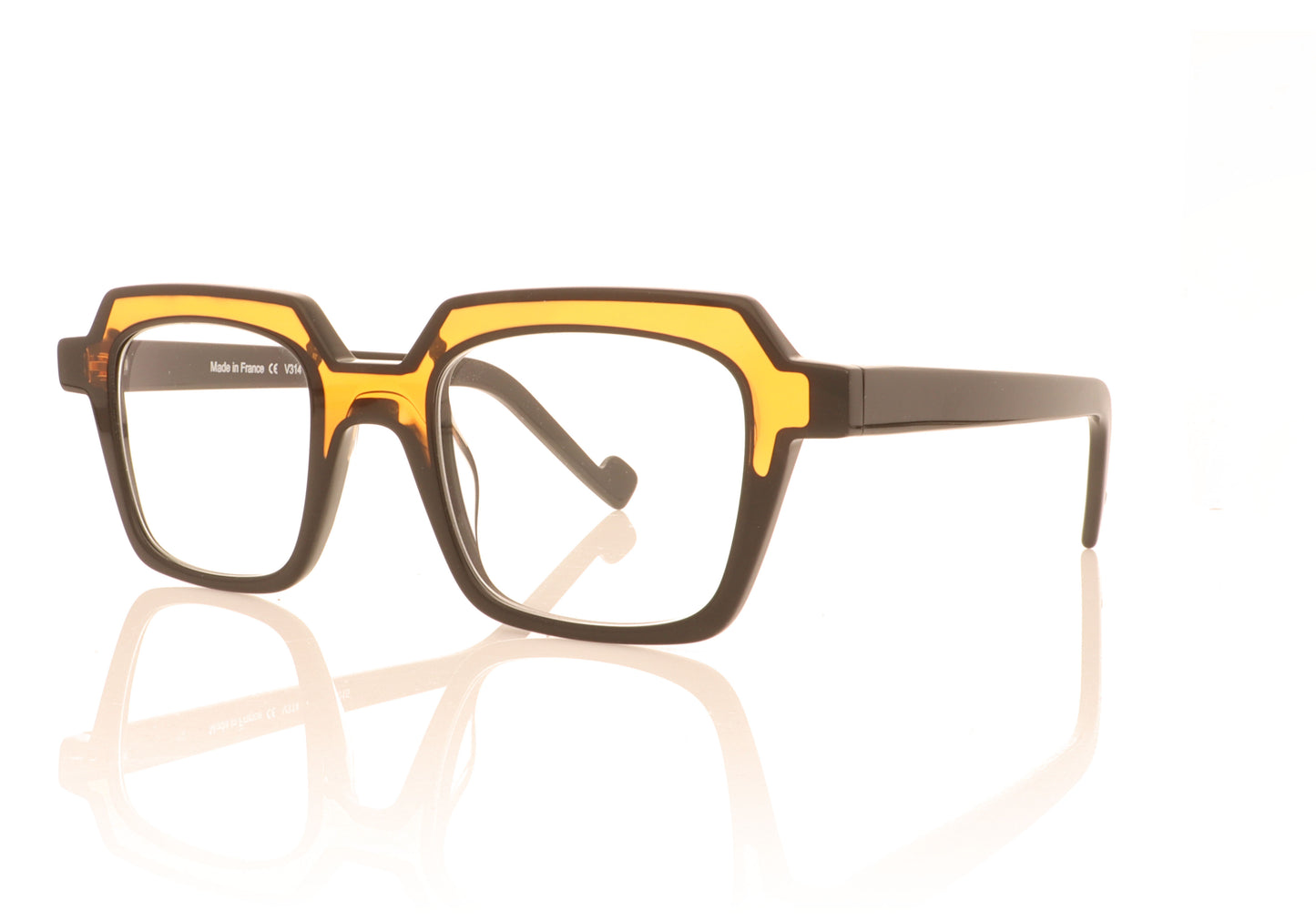 XIT Eyewear 314 015 Black Orange Glasses - Angle