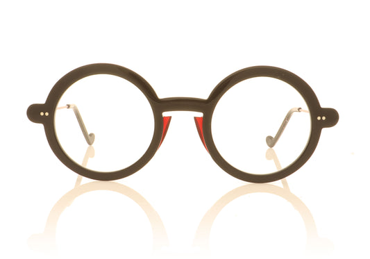 XIT Eyewear 420 000 Black Red Glasses - Front