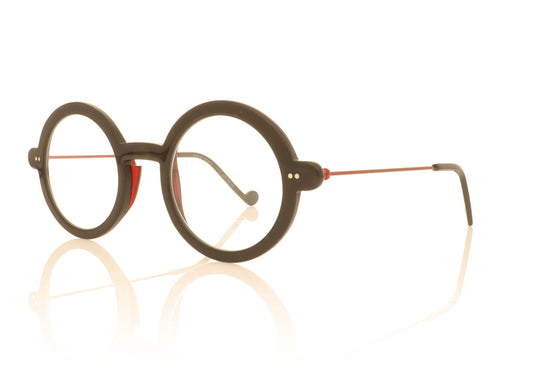 XIT Eyewear 420 000 Black Red Glasses - Angle