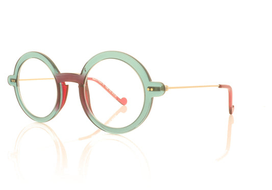 XIT Eyewear 420 012 Green Purple Glasses - Angle